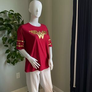 DC Red and Gold Graphic Tee Relaxed Fit